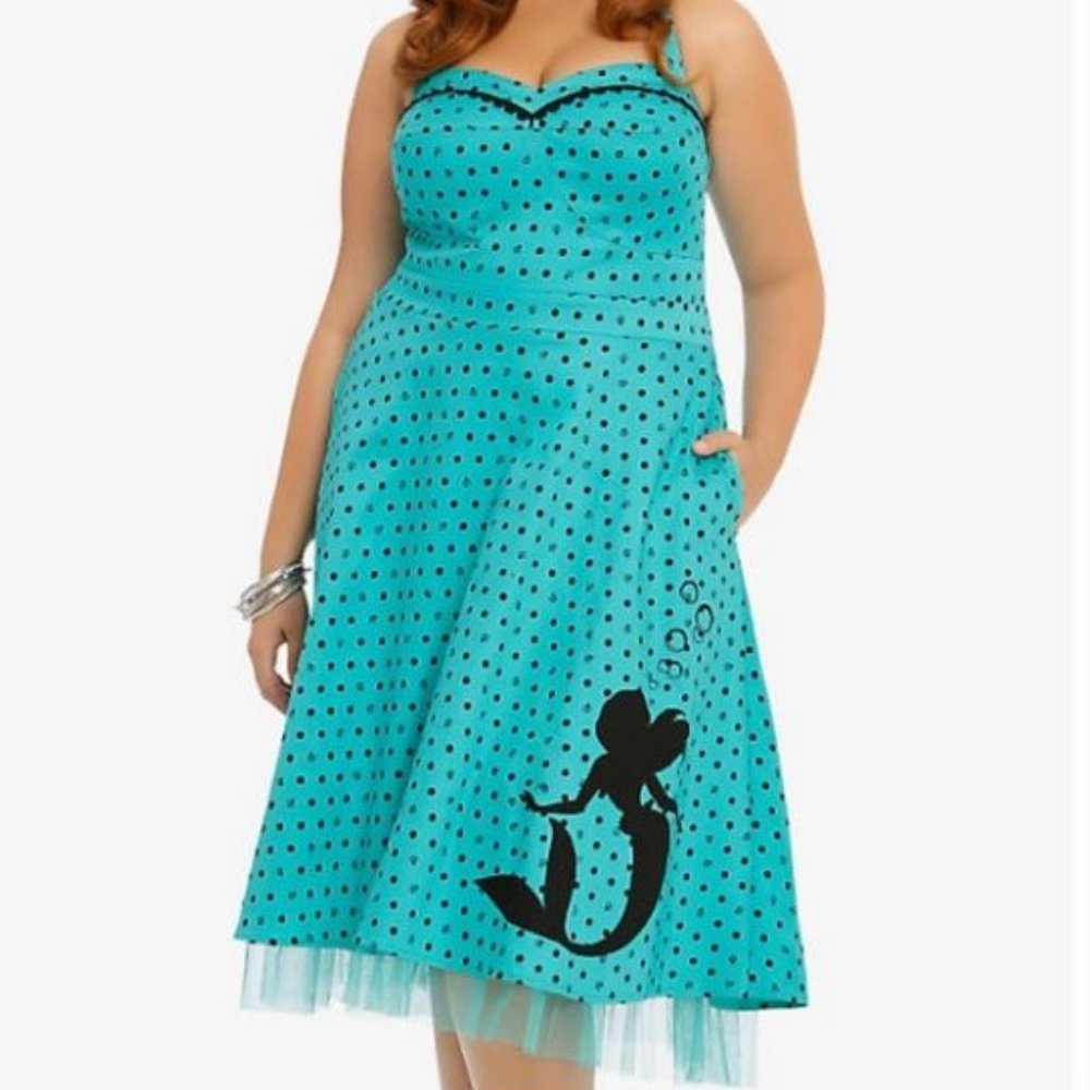 Rare Torrid Little Mermaid Pinup Swing Dress